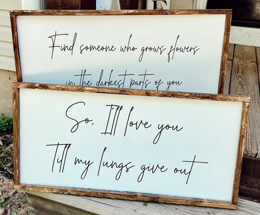 Song Lyric Wall Decor