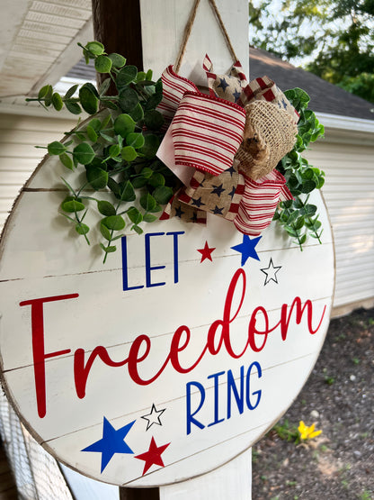 Let Freedom Ring Door Hanger