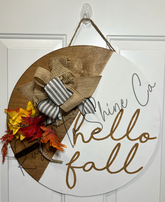 Hello Fall door hanger