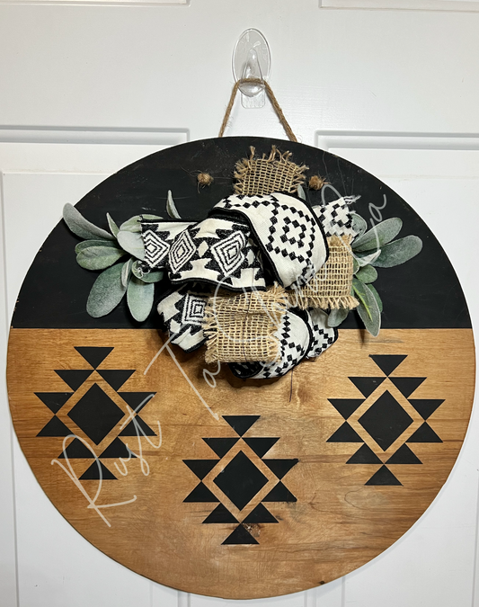 simple tribal pattern door hanger