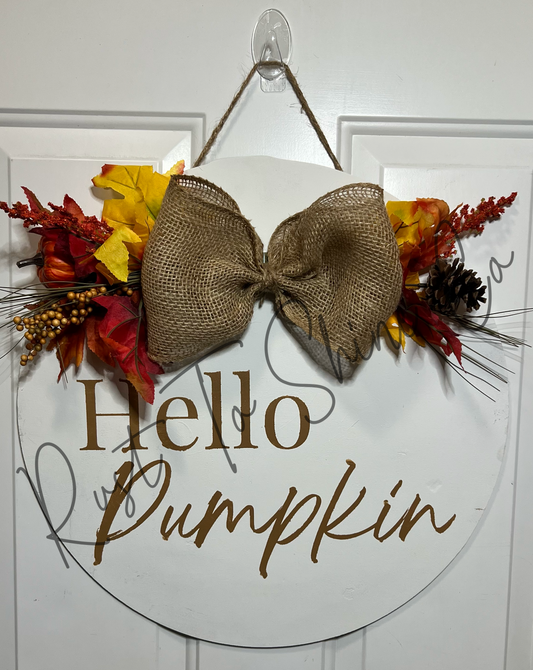 Hello Pumpkin Door Hanger